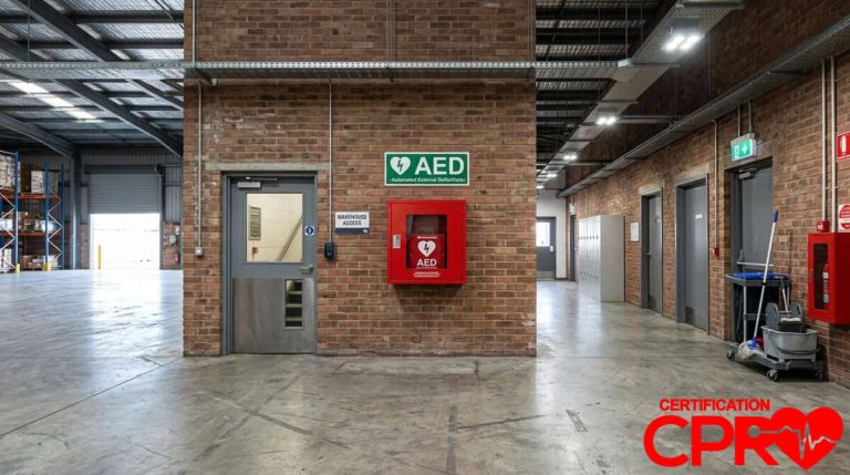 AED Emergency Equipment in Atlanta Facility.