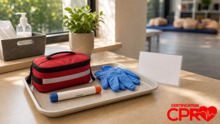Anaphylaxis first aid training supplies for CPR and First Aid classes in Atlanta.