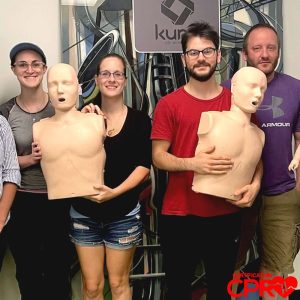 CPR certification training with mannequins in Atlanta. Learn life-saving skills from certified instr.